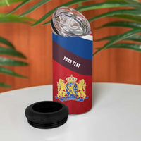 Personalized Netherlands Lion 4 in 1 Can Cooler Tumbler Nederland Flag and Coat of Arms