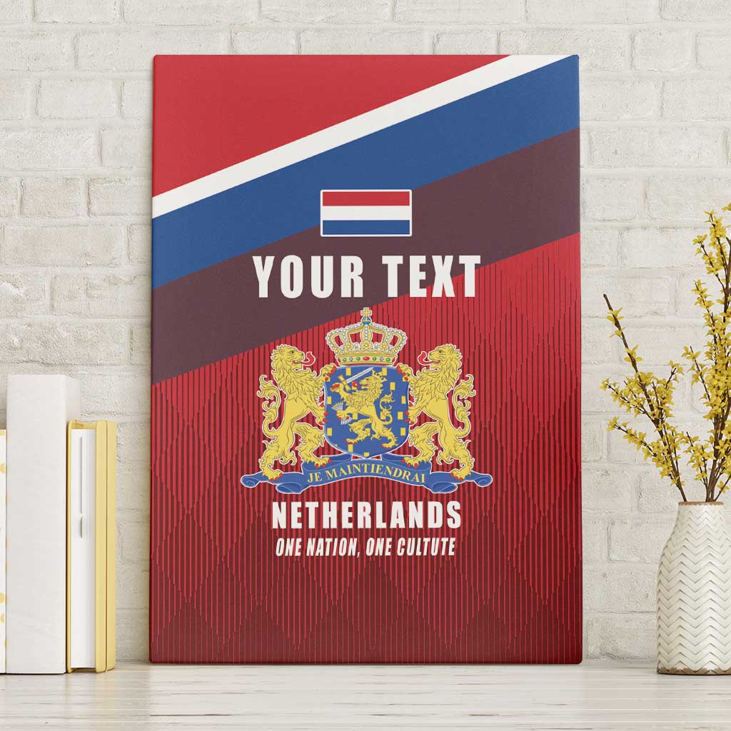Personalized Netherlands Lion Canvas Wall Art Nederland Flag and Coat of Arms