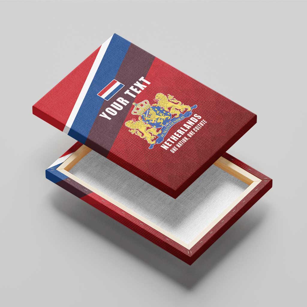 Personalized Netherlands Lion Canvas Wall Art Nederland Flag and Coat of Arms