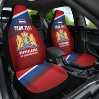 Personalized Netherlands Lion Car Seat Cover Nederland Flag and Coat of Arms