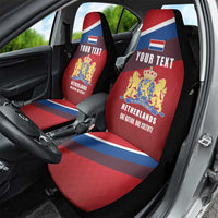 Personalized Netherlands Lion Car Seat Cover Nederland Flag and Coat of Arms