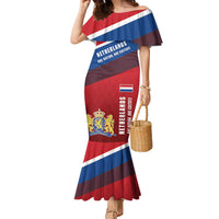 Personalized Netherlands Lion Family Matching Mermaid Dress and Hawaiian Shirt Nederland Flag and Coat of Arms