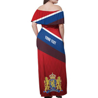 Personalized Netherlands Lion Family Matching Off Shoulder Maxi Dress and Hawaiian Shirt Nederland Flag and Coat of Arms