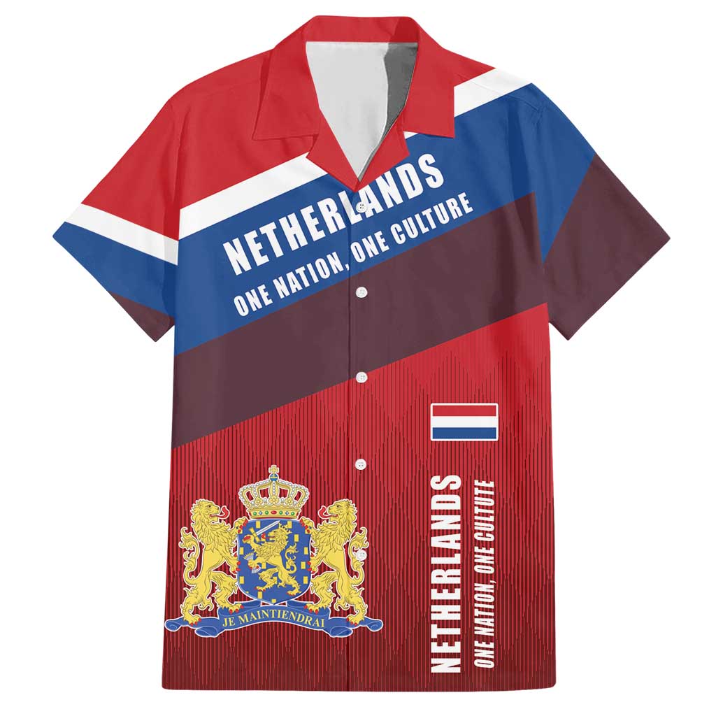 Personalized Netherlands Lion Family Matching Short Sleeve Bodycon Dress and Hawaiian Shirt Nederland Flag and Coat of Arms