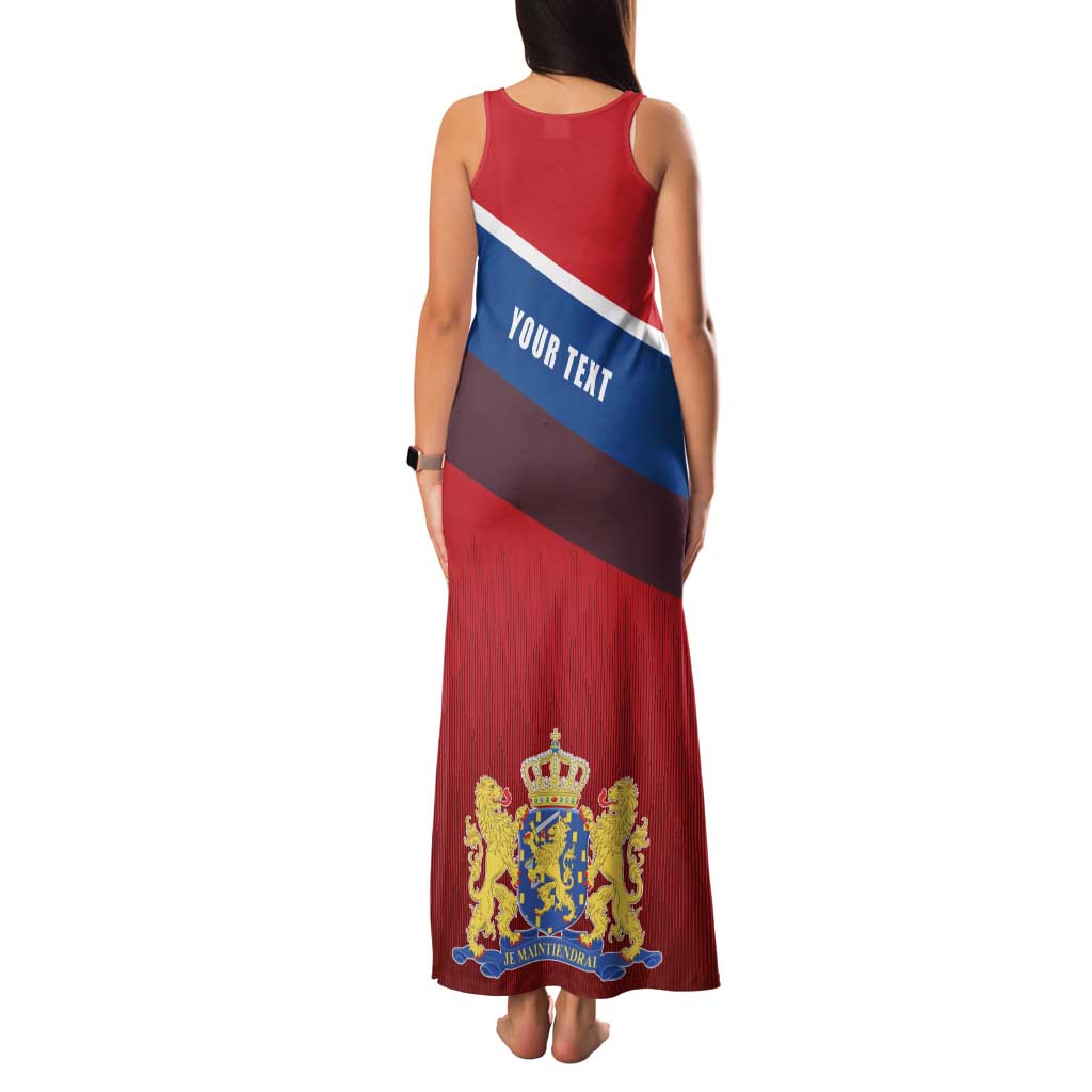Personalized Netherlands Lion Family Matching Tank Maxi Dress and Hawaiian Shirt Nederland Flag and Coat of Arms