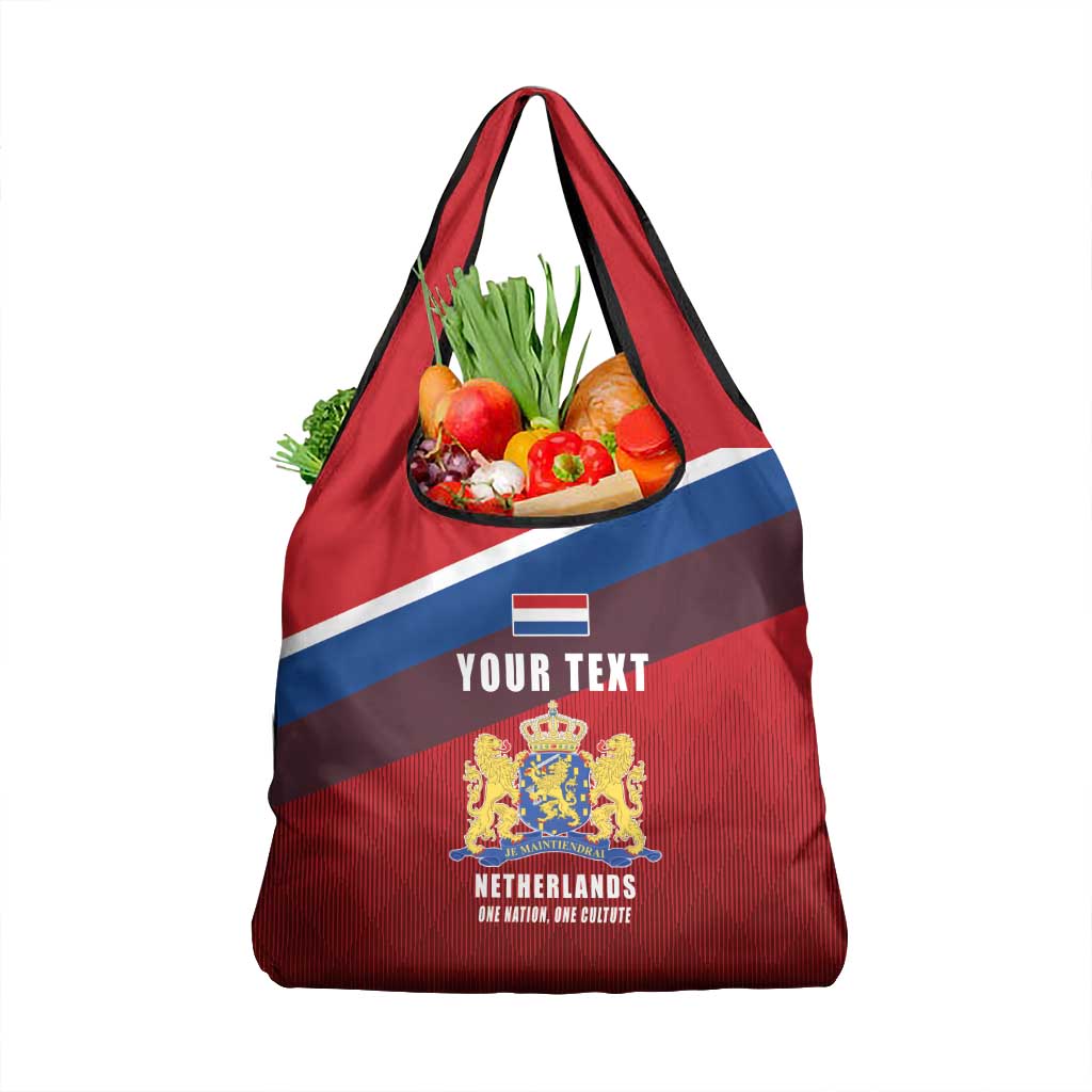 Personalized Netherlands Lion Grocery Bag Nederland Flag and Coat of Arms