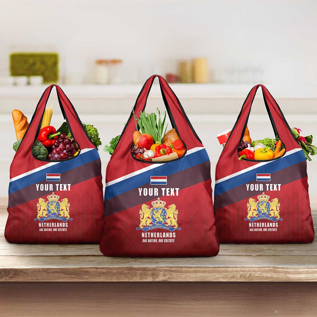 Personalized Netherlands Lion Grocery Bag Nederland Flag and Coat of Arms