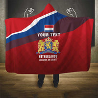 Personalized Netherlands Lion Hooded Blanket Nederland Flag and Coat of Arms