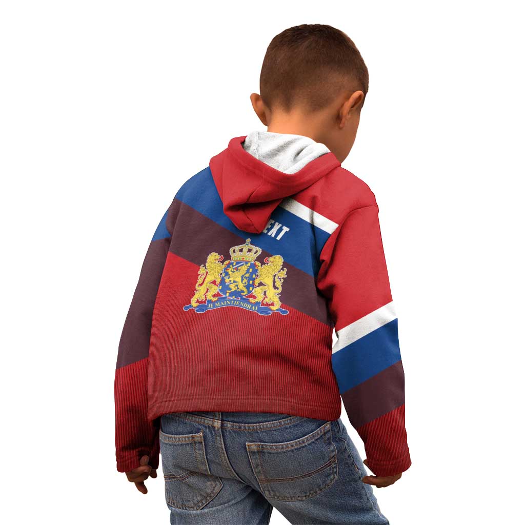 Personalized Netherlands Lion Kid Hoodie Nederland Flag and Coat of Arms