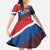 Personalized Netherlands Lion Kid Short Sleeve Dress Nederland Flag and Coat of Arms