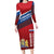 Personalized Netherlands Lion Long Sleeve Bodycon Dress Nederland Flag and Coat of Arms