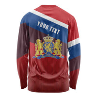 Personalized Netherlands Lion Long Sleeve Shirt Nederland Flag and Coat of Arms