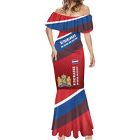 Personalized Netherlands Lion Mermaid Dress Nederland Flag and Coat of Arms