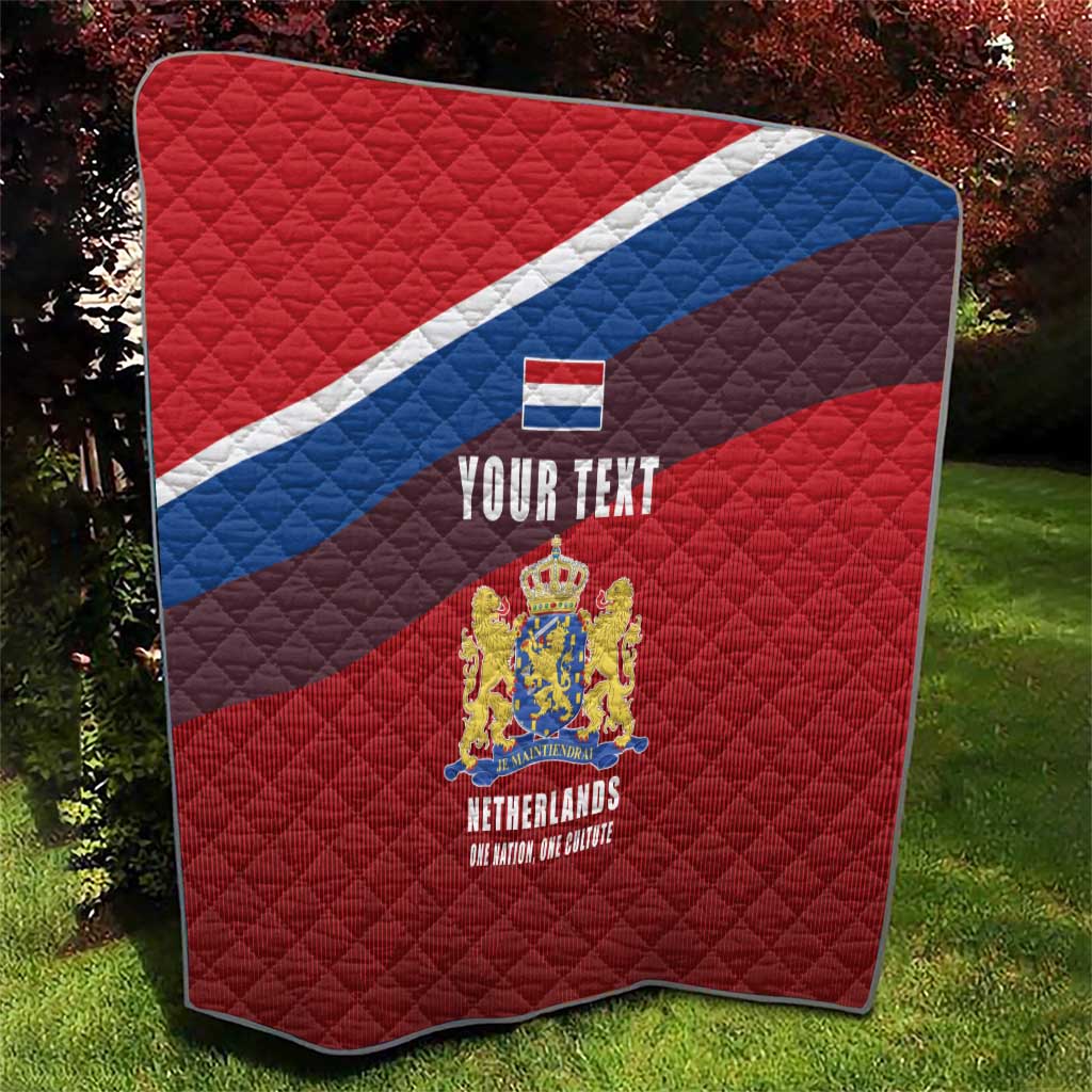 Personalized Netherlands Lion Quilt Nederland Flag and Coat of Arms