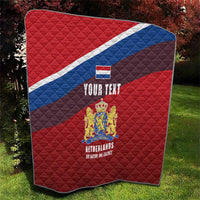 Personalized Netherlands Lion Quilt Nederland Flag and Coat of Arms