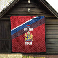Personalized Netherlands Lion Quilt Nederland Flag and Coat of Arms