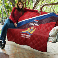 Personalized Netherlands Lion Quilt Nederland Flag and Coat of Arms