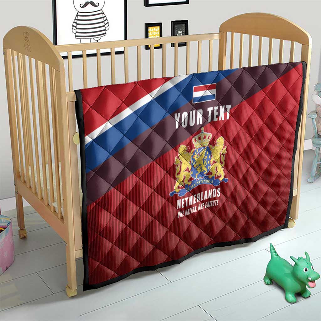 Personalized Netherlands Lion Quilt Nederland Flag and Coat of Arms