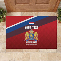 Personalized Netherlands Lion Rubber Doormat Nederland Flag and Coat of Arms