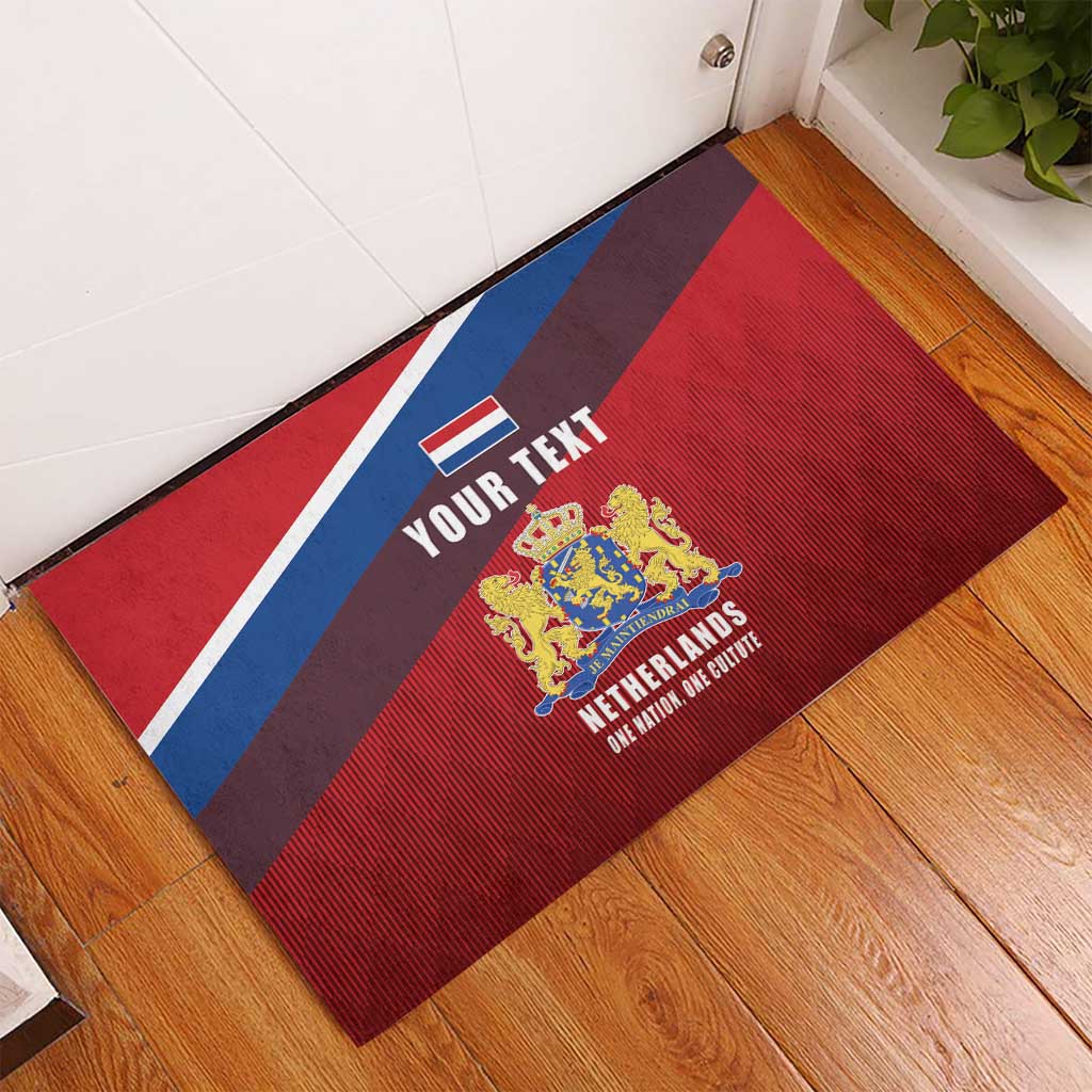 Personalized Netherlands Lion Rubber Doormat Nederland Flag and Coat of Arms