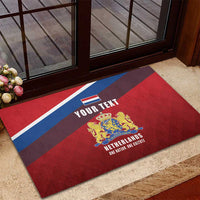 Personalized Netherlands Lion Rubber Doormat Nederland Flag and Coat of Arms