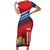 Personalized Netherlands Lion Short Sleeve Bodycon Dress Nederland Flag and Coat of Arms