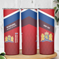 Personalized Netherlands Lion Skinny Tumbler Nederland Flag and Coat of Arms