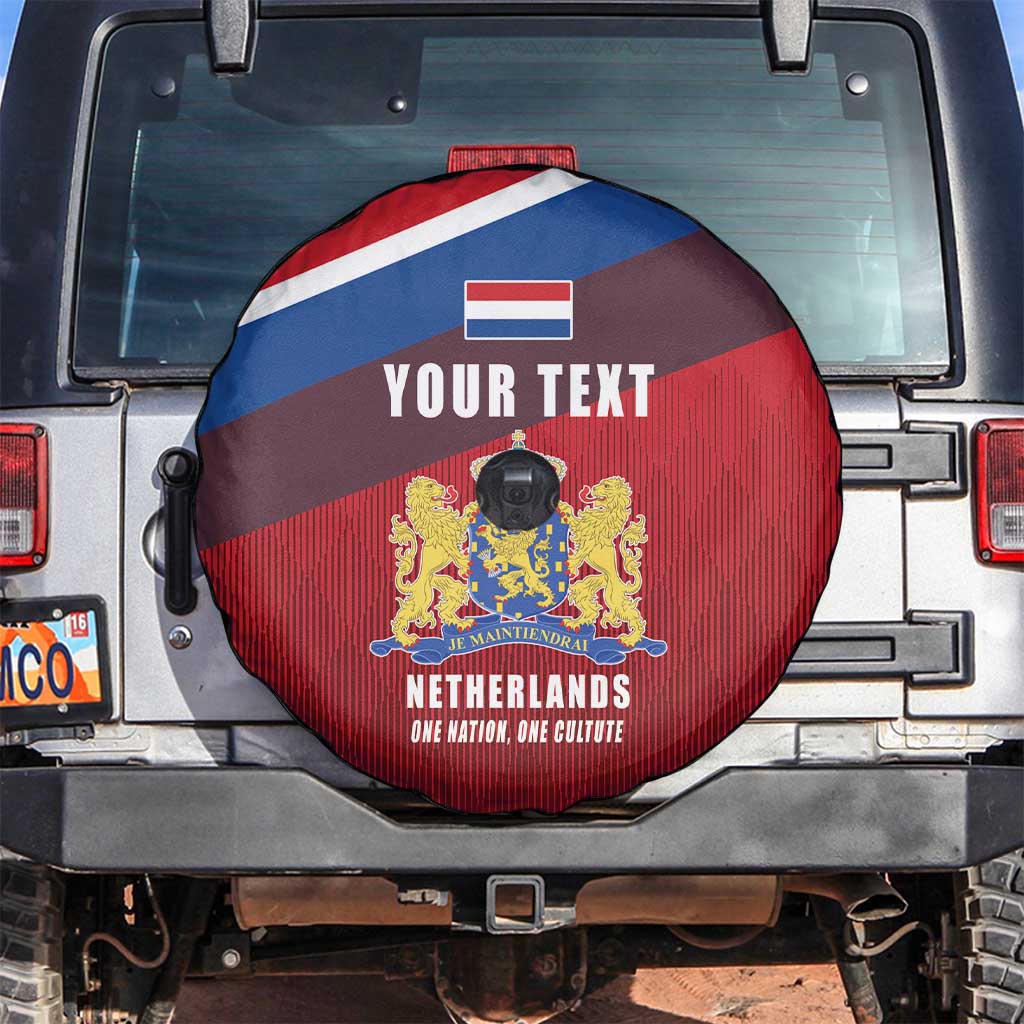 Personalized Netherlands Lion Spare Tire Cover Nederland Flag and Coat of Arms