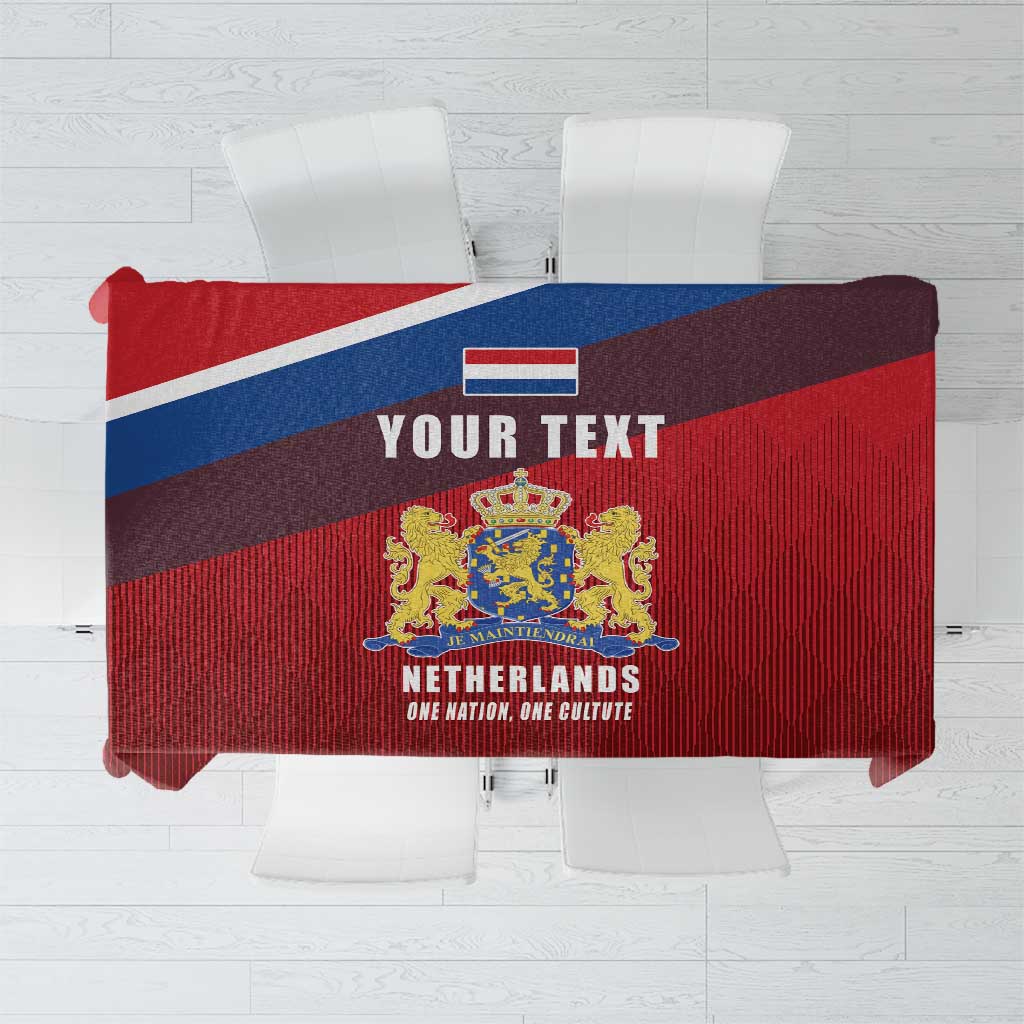 Personalized Netherlands Lion Tablecloth Nederland Flag and Coat of Arms