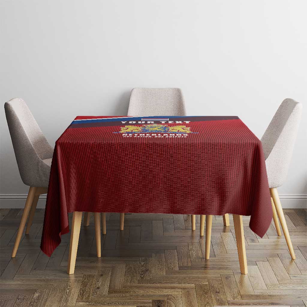 Personalized Netherlands Lion Tablecloth Nederland Flag and Coat of Arms