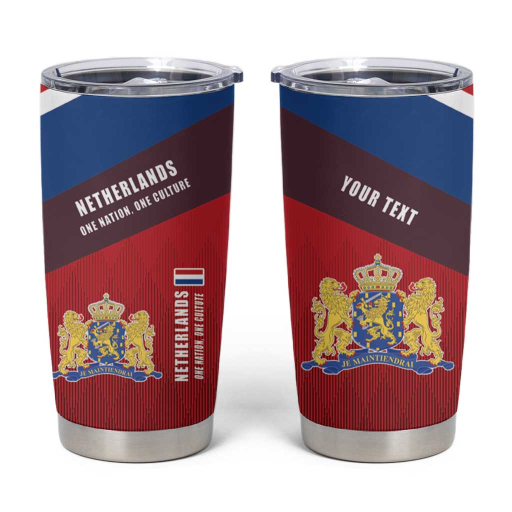 Personalized Netherlands Lion Tumbler Cup Nederland Flag and Coat of Arms