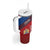 Personalized Netherlands Lion Tumbler With Handle Nederland Flag and Coat of Arms
