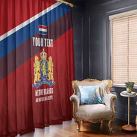 Personalized Netherlands Lion Window Curtain Nederland Flag and Coat of Arms