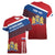 Personalized Netherlands Lion Women V-Neck T-Shirt Nederland Flag and Coat of Arms