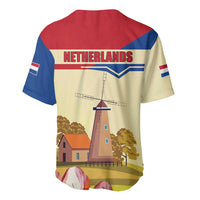 Netherlands Lion and Knight Baseball Jersey Tulips and Windmills