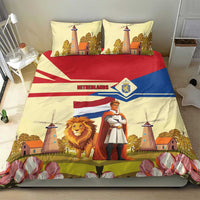 Netherlands Lion and Knight Bedding Set Tulips and Windmills