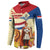 Netherlands Lion and Knight Button Sweatshirt Tulips and Windmills