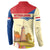 Netherlands Lion and Knight Button Sweatshirt Tulips and Windmills