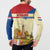 Netherlands Lion and Knight Button Sweatshirt Tulips and Windmills