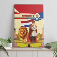 Netherlands Lion and Knight Canvas Wall Art Tulips and Windmills