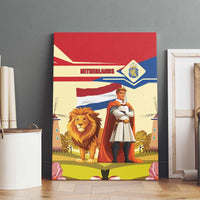 Netherlands Lion and Knight Canvas Wall Art Tulips and Windmills