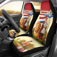Netherlands Lion and Knight Car Seat Cover Tulips and Windmills
