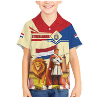 Netherlands Lion and Knight Family Matching Mermaid Dress and Hawaiian Shirt Tulips and Windmills