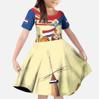 Netherlands Lion and Knight Family Matching Off Shoulder Maxi Dress and Hawaiian Shirt Tulips and Windmills