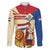 Netherlands Lion and Knight Family Matching Off Shoulder Short Dress and Hawaiian Shirt Tulips and Windmills