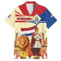 Netherlands Lion and Knight Family Matching Summer Maxi Dress and Hawaiian Shirt Tulips and Windmills