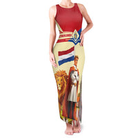 Netherlands Lion and Knight Family Matching Tank Maxi Dress and Hawaiian Shirt Tulips and Windmills