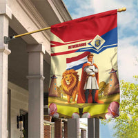 Netherlands Lion and Knight Garden Flag Tulips and Windmills