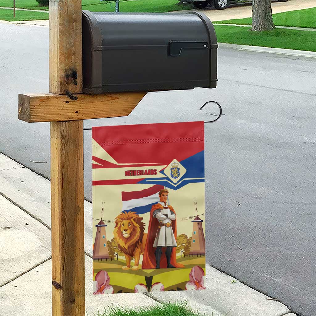 Netherlands Lion and Knight Garden Flag Tulips and Windmills