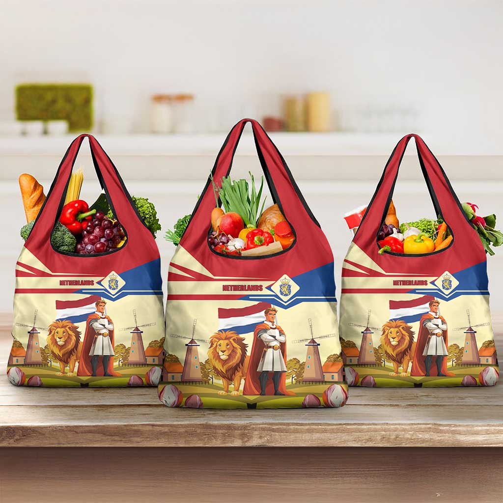 Netherlands Lion and Knight Grocery Bag Tulips and Windmills